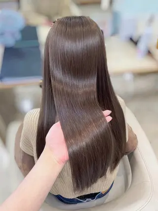 ロング カラー ブリーチなしダブルカ ラー🎀透明感/AOのヘアスタイル