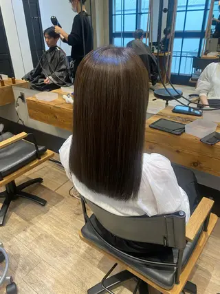 セミロング 新宿/顔周りカット +レイヤー=しずく♩のヘアスタイル