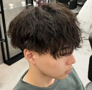ショート パーマ メンズ メンズウルフ特化🐺 🔥長山耕大🔥のヘアスタイル