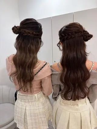 ロング カラー ヘアアレンジ ヘアセット/レイヤー 縮毛矯正/はるか🎀のヘアスタイル