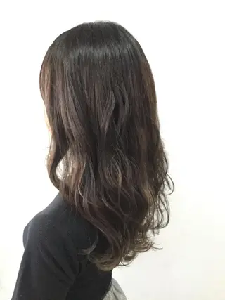 ロング カラー ヘアアレンジ 脱白髪染め美容師 竹内涼乃のヘアスタイル