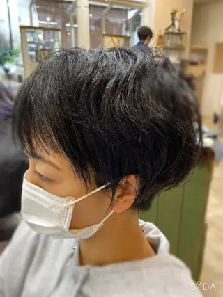 ショート パーマ カラー/フリーランス 鈴木 亜紀子のヘアスタイル