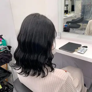 ミディアム カラー パーマ ヘアアレンジ メンズ ネイル マツエク・マツパ 🩵 JURI🩵のヘアスタイル