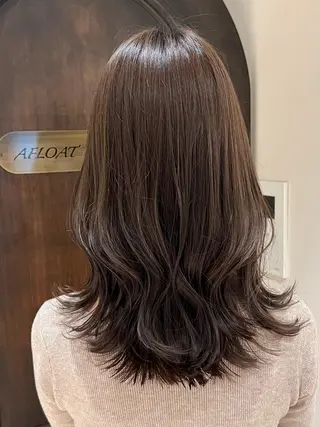 セミロング カラー 🧡くびれヘア/前髪 顔周り🧡久原結衣のヘアスタイル