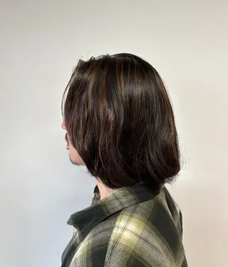 ミディアム カラー 平野 礼のヘアスタイル