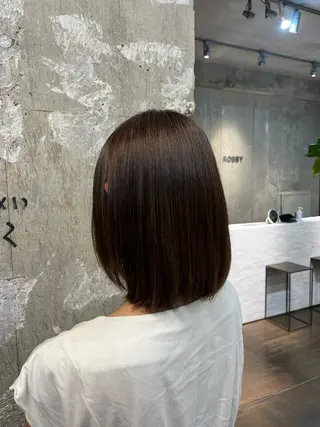 ミディアム カラー 柴田蓮太朗 [トーンアップ]のヘアスタイル