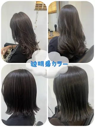 カラー ✨🎨ブリーチなし 透明感カラー✨美友のヘアスタイル