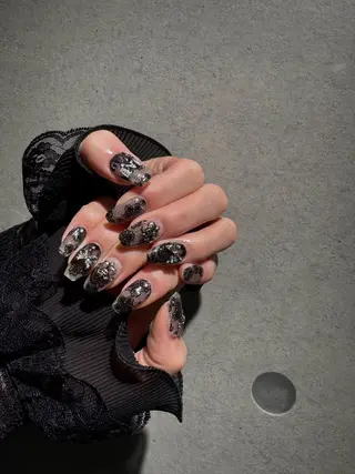 ネイル I-nailロング /ワンホン/キラキラのネイルデザイン