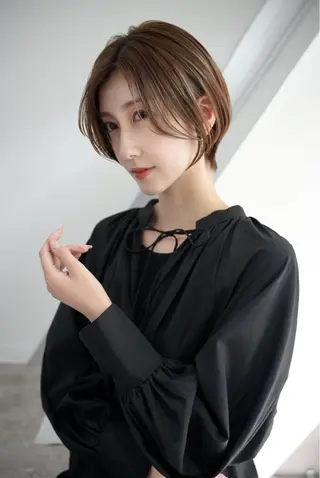 ショート カラー 髪質改善カラー ショートボブ専門のヘアスタイル