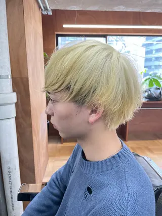ショート カラー パーマ ヘアアレンジ メンズ 亀井隆汰/メンズ専門 パーマ/フェード可のヘアスタイル