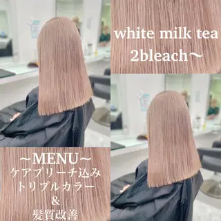 ロング カラー 色落ち綺麗🩰ハイ トーン🎀RINKAのヘアスタイル