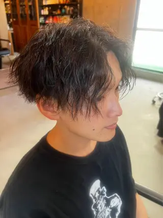 ショート パーマ メンズ ツイスパ特化 石川 歳也のヘアスタイル