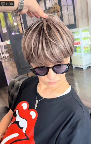 ミディアム メンズ縮毛矯正 🎖アジマ リョオのヘアスタイル