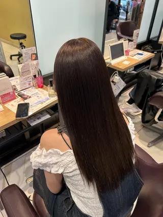 セミロング カラー 韓国風艶髪カラー× 束感まつ毛🎀美雨のマツエク・マツパデザイン