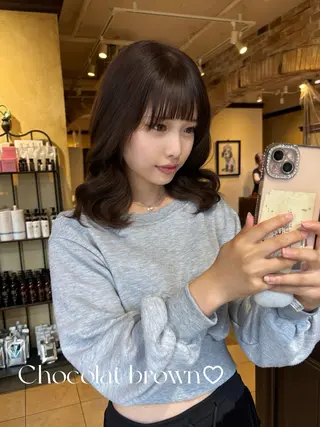 ミディアム Aoi 🎀 Ly hairのヘアスタイル