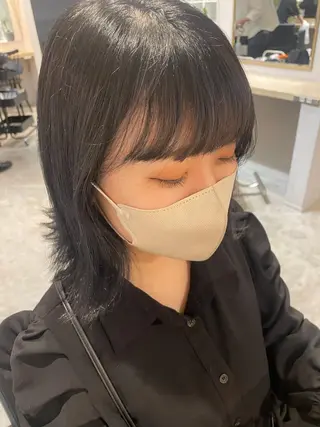 ミディアム カラー レイヤー♡ショート 石川優奈のヘアスタイル