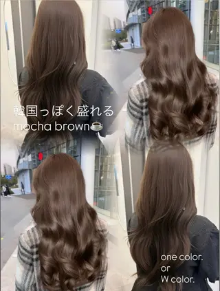 ロング カラー 友田 那都のヘアスタイル
