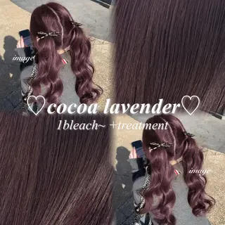 ロング カラー ヘアアレンジ 🤍淡色ピンク&ラベ ンダーYUKI🤍のヘアスタイル