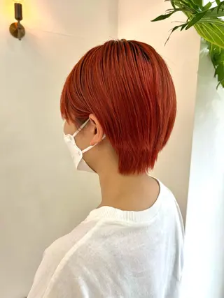 ショート カラー メンズカットパーマ/ ブリーチ高柳将太のヘアスタイル