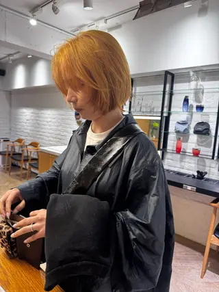 ミディアム 縮毛矯正特化型美容師 名古屋LORENハダのヘアスタイル
