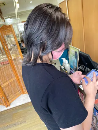 ミディアム カラー ブリーチカラー🫧 森　凪沙のヘアスタイル