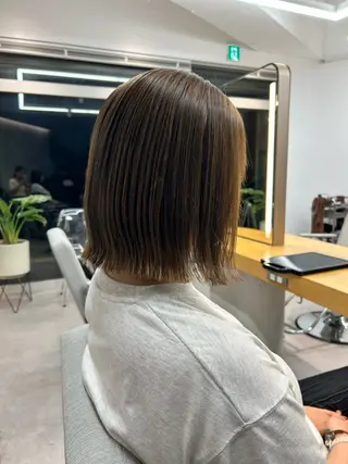 ミディアム ショートヘア 縮毛矯正/福田梢のヘアスタイル