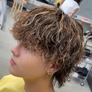ミディアム カラー ヘアアレンジ メンズ fifth 石川 凪のヘアスタイル