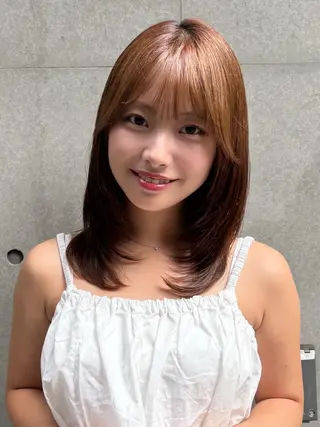 セミロング カラー レイヤー×髪質改善✨ 渋谷/佐藤侑哉のヘアスタイル