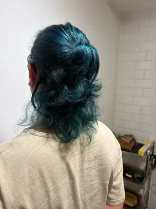 ミディアム パーマ ノハナ💜北谷 BY MY SIDEのヘアスタイル