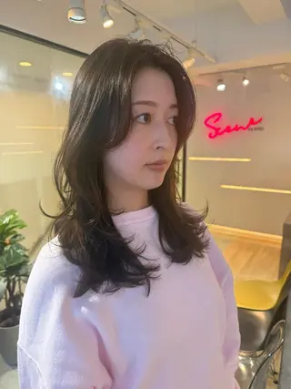 セミロング パーマ 似合わせ特化❤️ カット/パーマ/梅田のヘアスタイル