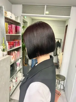ショート カラー 髪質改善/縮毛矯正/ 艶カラー/上野優斗のヘアスタイル