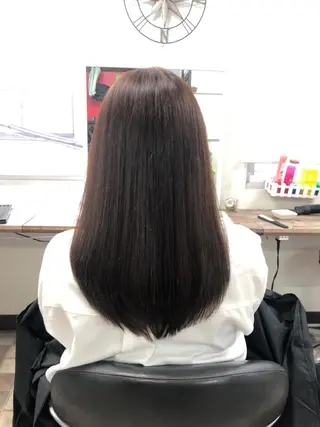 ミディアム カラー 長岡 有里のヘアスタイル