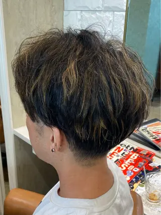 ショート カラー メンズ ママ美容師 Tsuchiyaのヘアスタイル