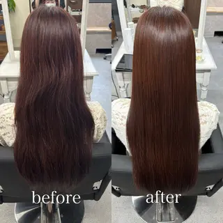 ロング かがみ/メンテナンス カット無料のヘアスタイル