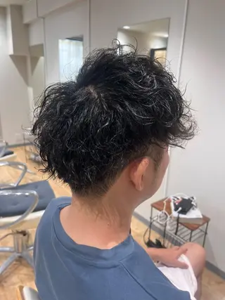 ショート カラー パーマ メンズ メンズサロン LiGKAITO🦖のヘアスタイル