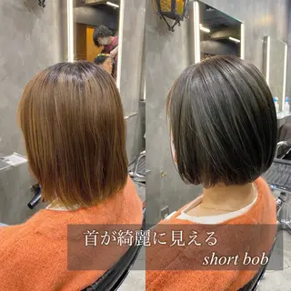 ショート カラー 透明感カラー🌿 グレージュ🐺陽介のヘアスタイル