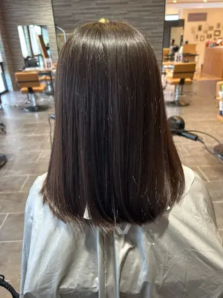 セミロング 川野 柚奈のヘアスタイル