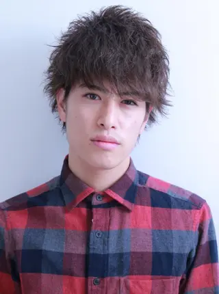 ミディアム カラー メンズ メンズヘア特化 崎田 成人のヘアスタイル