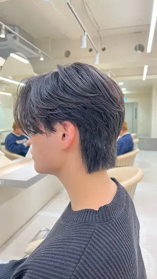 メンズ 横浜/メンズカット 曲がる縮毛矯正のヘアスタイル