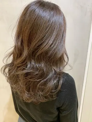 セミロング カラー ヘアアレンジ ネイル マツエク・マツパ 夜23時まで予約🉑 reverieあきらのヘアスタイル