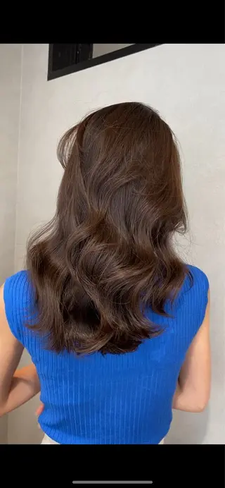セミロング カラー Rena/韓国 /ワンホンヘアのヘアスタイル