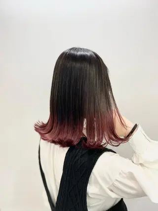 セミロング カラー レイヤーカット 赤み消し　店長/大和のヘアスタイル