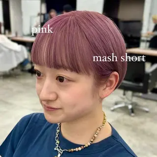 ショート カラー 顔まわり🥨レイヤー /透明感/水口舞奈のヘアスタイル
