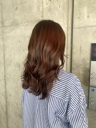 ミディアム カラー 横浜美容室／暖色系 michika🌹のヘアスタイル