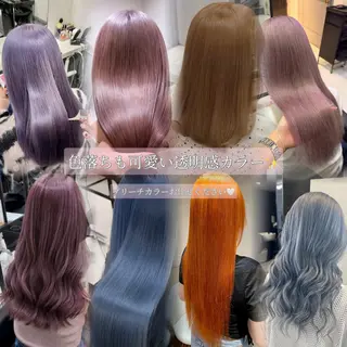 ロング カラー 🦋REISA🦋 エクステ×ハイトーンのヘアスタイル