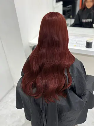 ロング 🎀暖色カラー🎀 韓国ヘア まなかのヘアスタイル