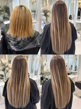 ロング カラー 佐伯 りょうのヘアスタイル