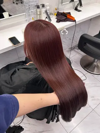 ロング カラー パーマ ヘアアレンジ 🥯縮毛/レイヤー/ ベージュヘア🥯のヘアスタイル