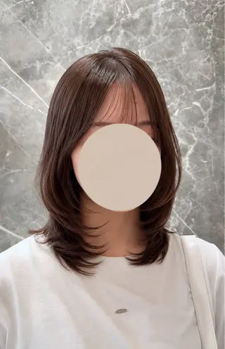 ミディアム カラー レイヤー透明感カラー ブリーチ🎀オトハのヘアスタイル
