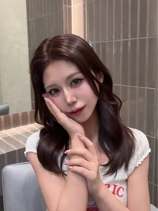 ミディアム カラー 渡海 みのりのヘアスタイル
